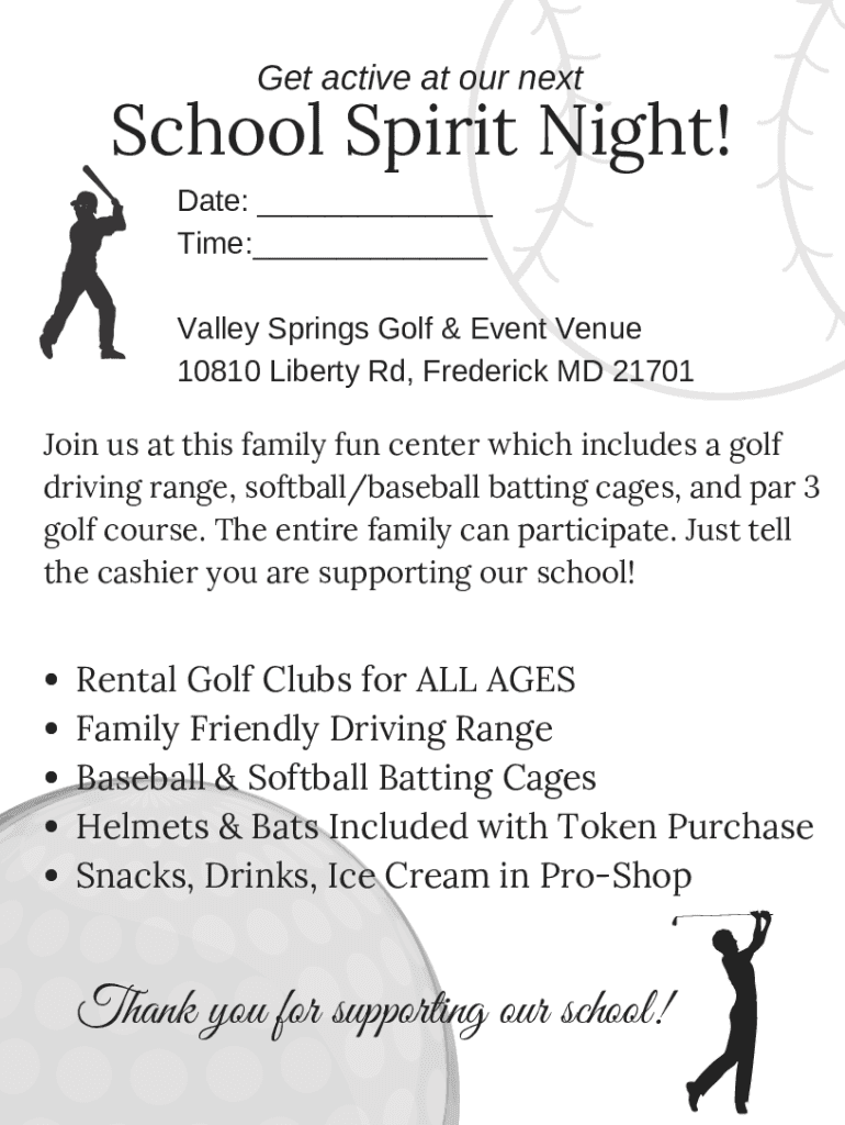 Fillable Online Valley Springs Golf & Event VenueFrederick MD Fax Email