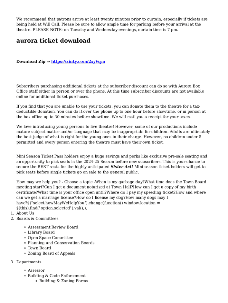 Fillable Online How early should you get to a Broadway show? Fax Email Print pdfFiller