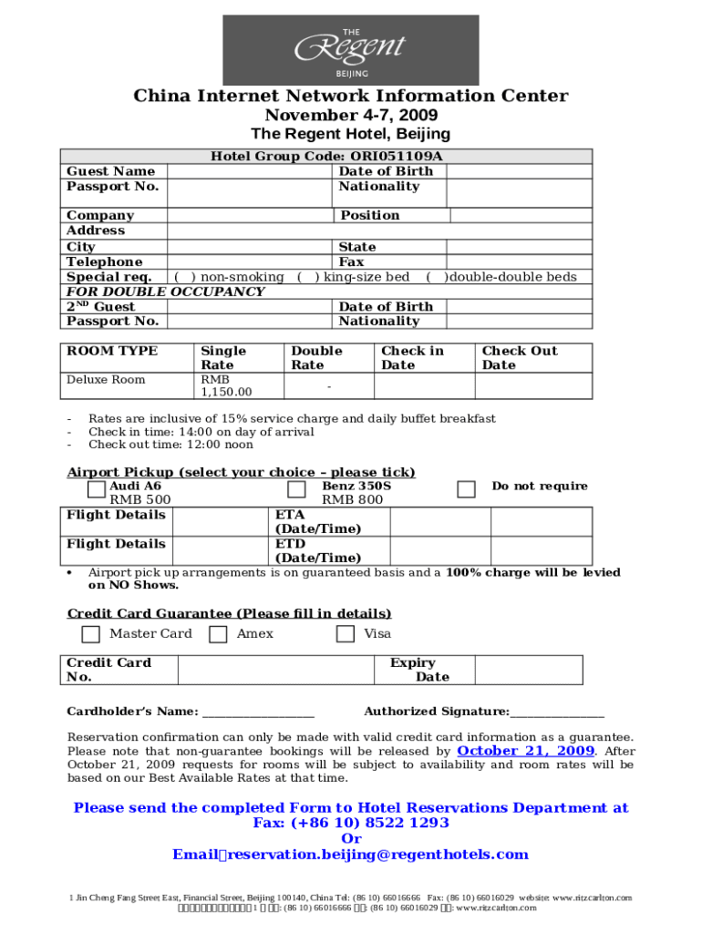 5-Star Luxury Hotel in BeijingGrand Hyatt Beijing Doc Template | pdfFiller