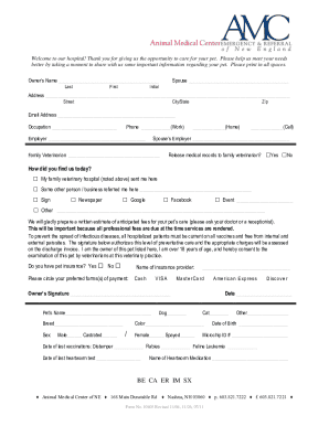 New Client Form - Vet Near Me 91607