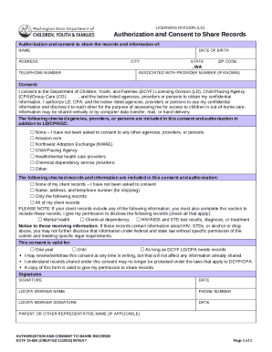 Authorization and Consent to Share Records