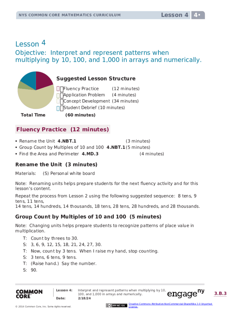 Eureka Math - Grade 4, Module 3 Doc Template | pdfFiller
