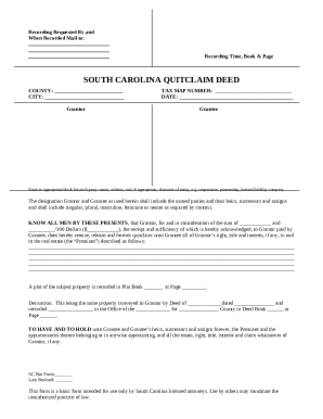 NORTH CAROLINA QUITCLAIM DEED - Davidson County, NC