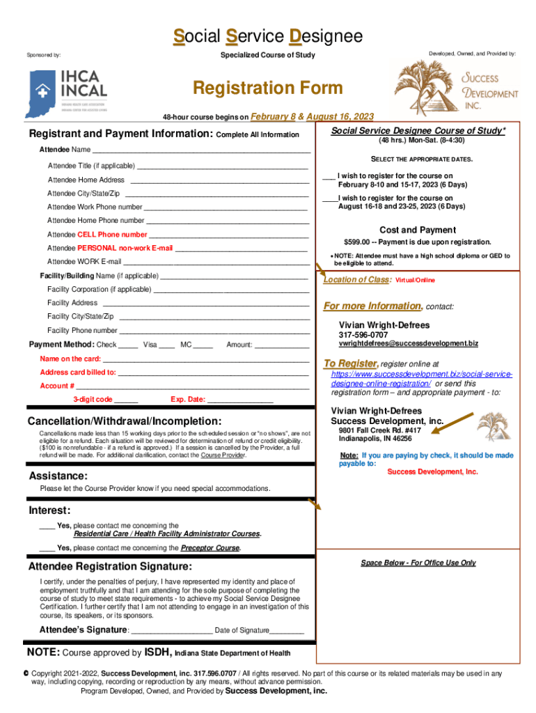 Fillable Online Social Service Designee Online Registration Fax Email Fillable Online Social Service Designee Online Registration Fax Email