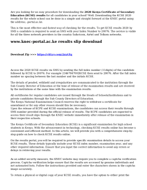 Kcse Certificate Download Pdf - Fill Online, Printable ...