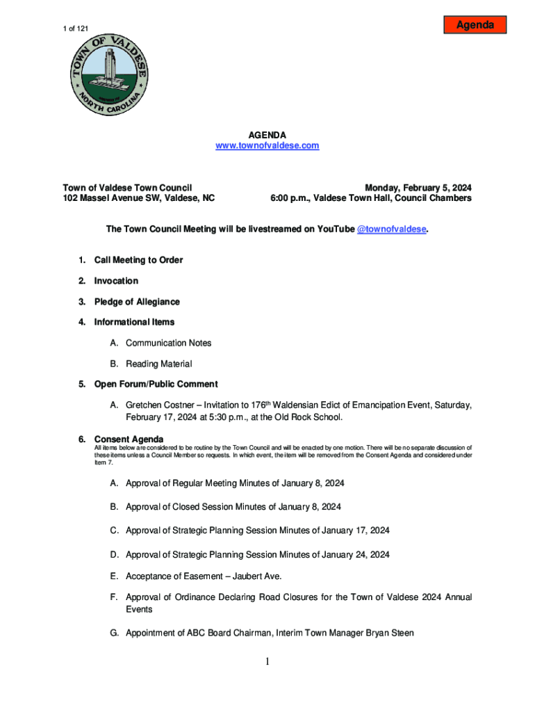 Fillable Online Town of Valdese Home Fax Email Print pdfFiller