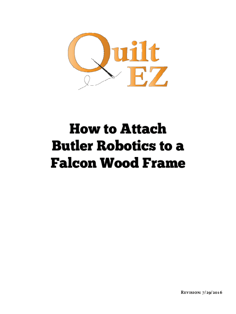Fillable Online Quilt EZ Butler Quilting Robot w/ 7 Inch Android Tablet
