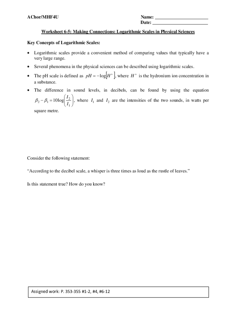 Fillable Online What Is a Logarithmic Scale? (With Formula and Examples ...