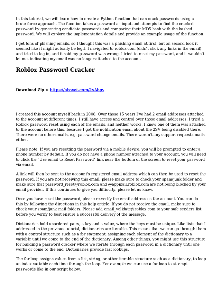 Fillable Online Python Program for a Brute-Force Attack on Passwords ...