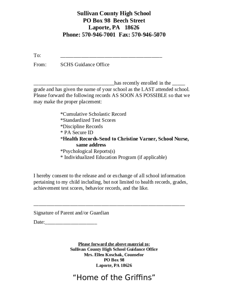 Guidance Office / Guidance Services Doc Template pdfFiller