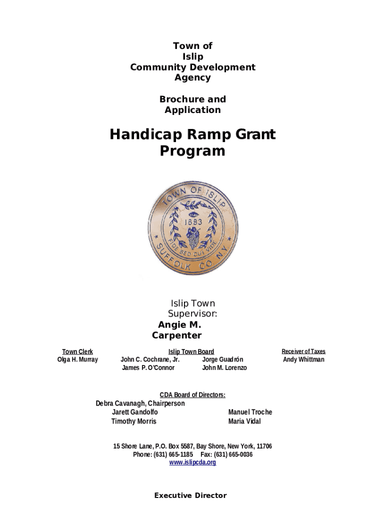 Handicap Ramp Grant Program PDF Free Download Doc Template pdfFiller