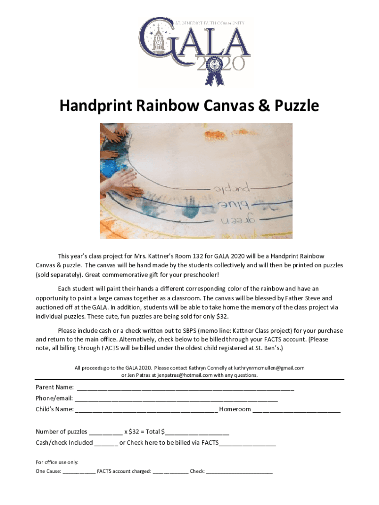 Fillable Online Easy Rainbow Handprint Craft For Kids To Make Fax Email ...
