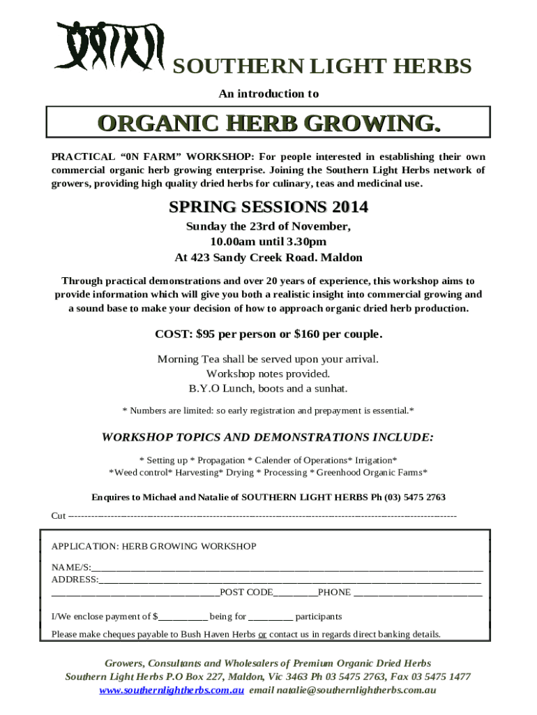 The Organic Medicinal Herb Farmer The Ultimate Guide Doc Template