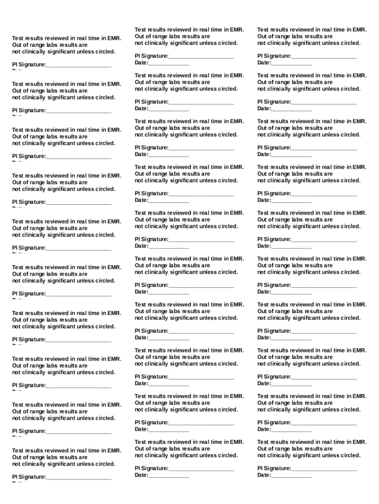 Abnormal Lab Test Results