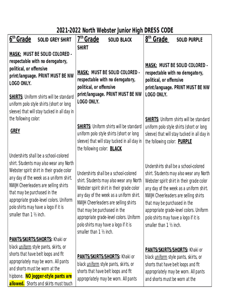 North ster Junior High School Home Doc Template pdfFiller
