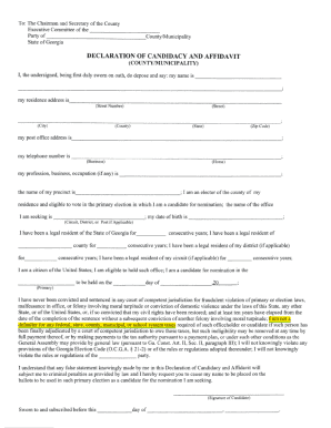 Fillable Online 1. How can candidates qualify for public office? - OCGA ...