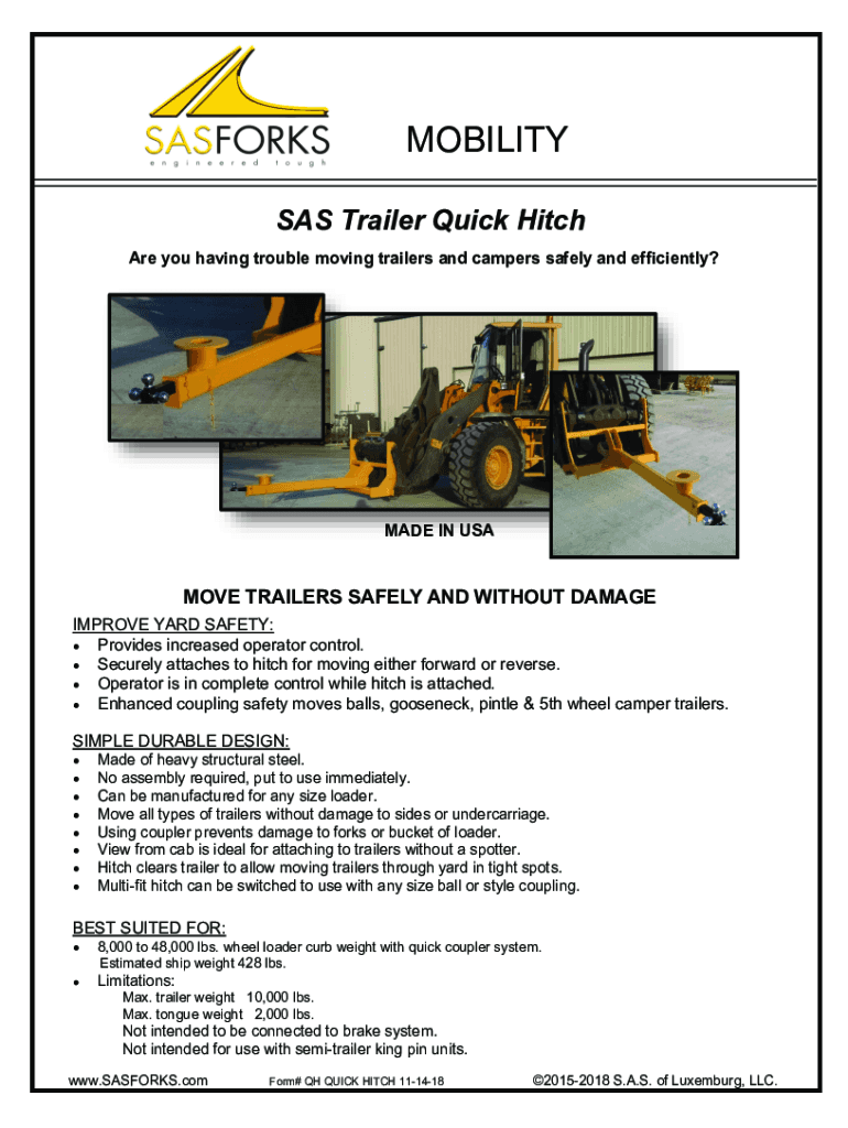 Fillable Online Safely Hitching and Unhitching a Travel Trailer Fax