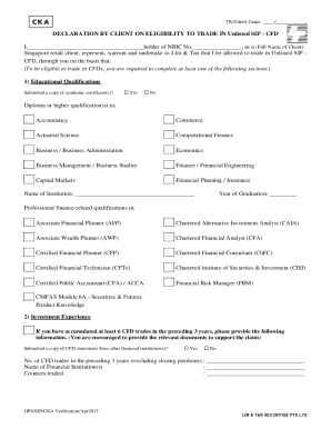 Fillable Online CLIENT PROFILE DECLARATION FORM Fax Email Print - pdfFiller