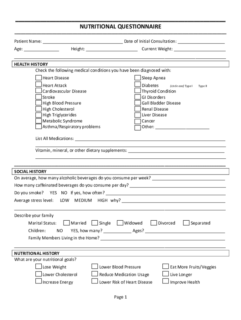 Fillable Online PATIENT HEALTH HISTORY Weight Management Clinic Fax