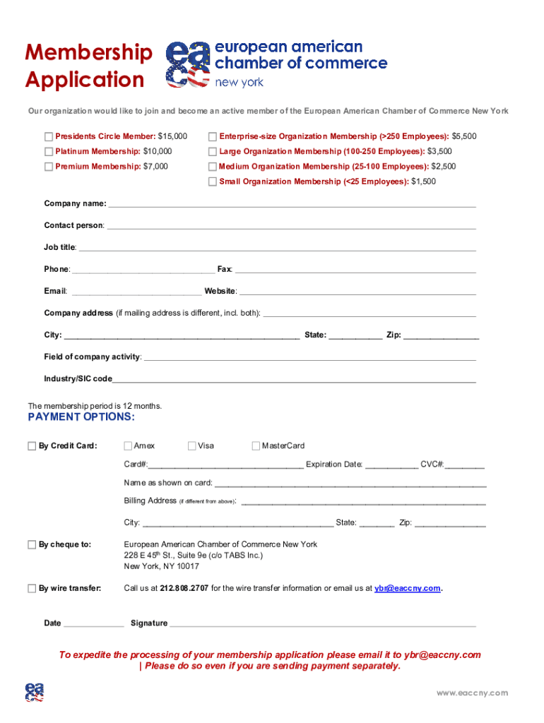 Fillable Online Membership form EACC Carolinas Fax Email Print Fillable Online Membership form EACC Carolinas Fax Email Print