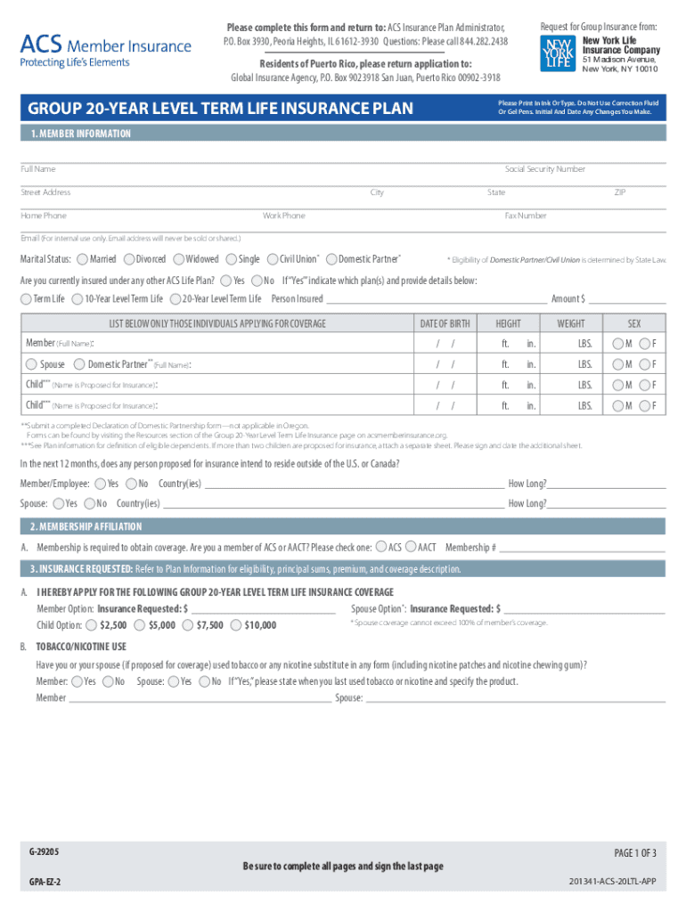 Fillable Online ACS Benefit Services SelfFunded Health Benefits for