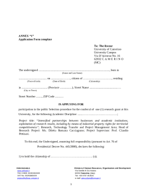 UNIVERSITY OF CAMERINO 15 SCHOLARSHIPS ...