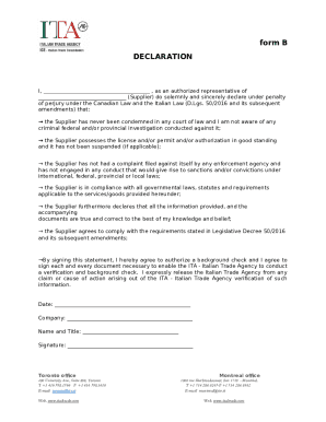 DECLARATION UNDER PENALTY OF PERJURY ON ...