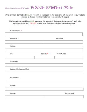 e-referral User Guide for Blue CrossPhysician Choice PPO