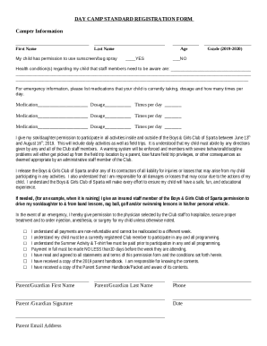 Sunscreen / Bug Spray / Insect Repellant Application Doc Template
