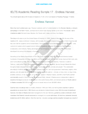 Endless Harvest - IELTS Academic Reading Sample 17