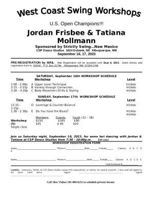 West Coast Swing Workshops