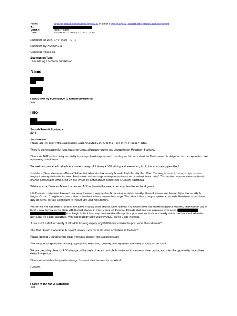 Fillable Online Planning Portal NSW Government Fax Email Print