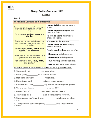 102 Study Guide Grammar