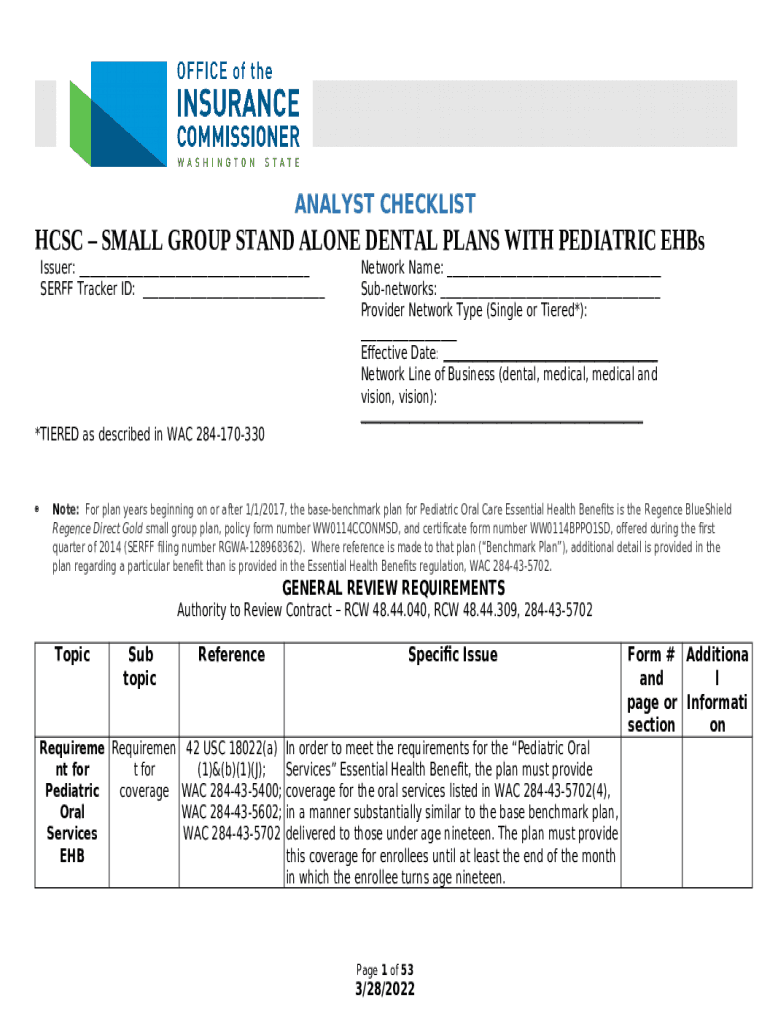 Group StandAlone Dental Plan Organizations Doc Template pdfFiller