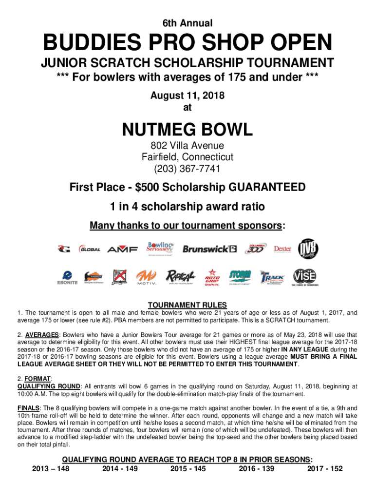 Fillable Online Buddies Pro Shop Junior Open Fax Email Print pdfFiller