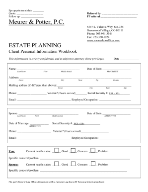 Fillable Online EP Personal Information Form Fax Email Print - pdfFiller