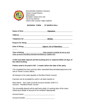 St Marks Application Form