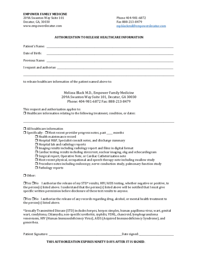 Fillable Online Enroll as a New Patient EMPOWER FAMILY MEDICINE Fax