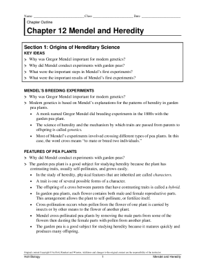 12.1 Origins of Hereditary Science 2 copy.pdf - Name Class...