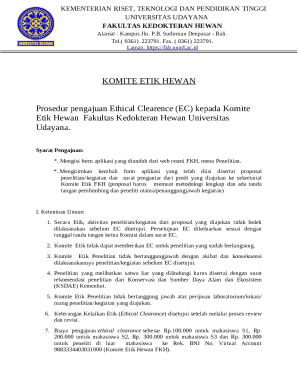 Ethical Clearance Form - FKH UGM