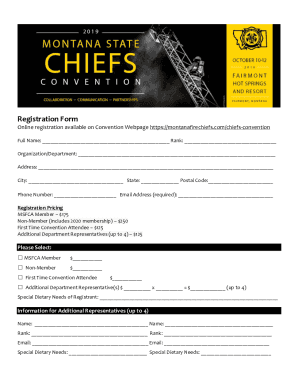Registration Form - The Montana State Fire Chiefs' Association