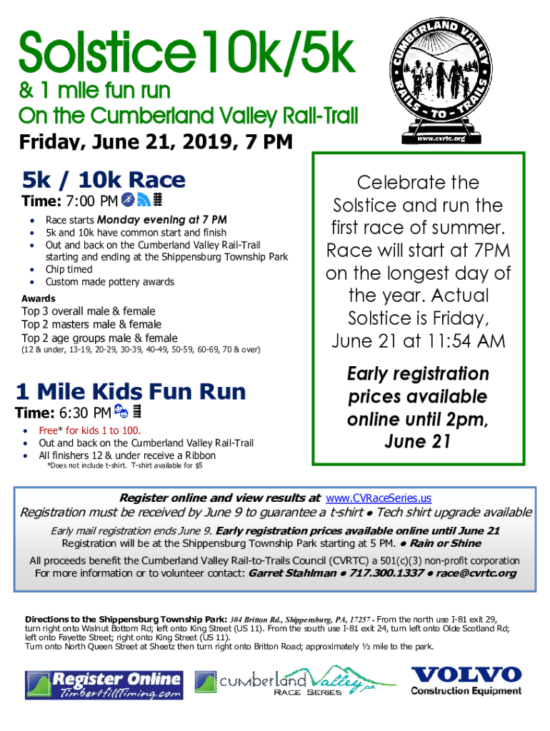 Fillable Online 26th Annual Rail Trail 10Miler York Fax Email Print