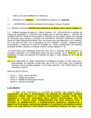 EDITAL DA CARTA CONVITE N 0036/98