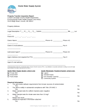 Onsite Water Supply System Inspection (.doc)