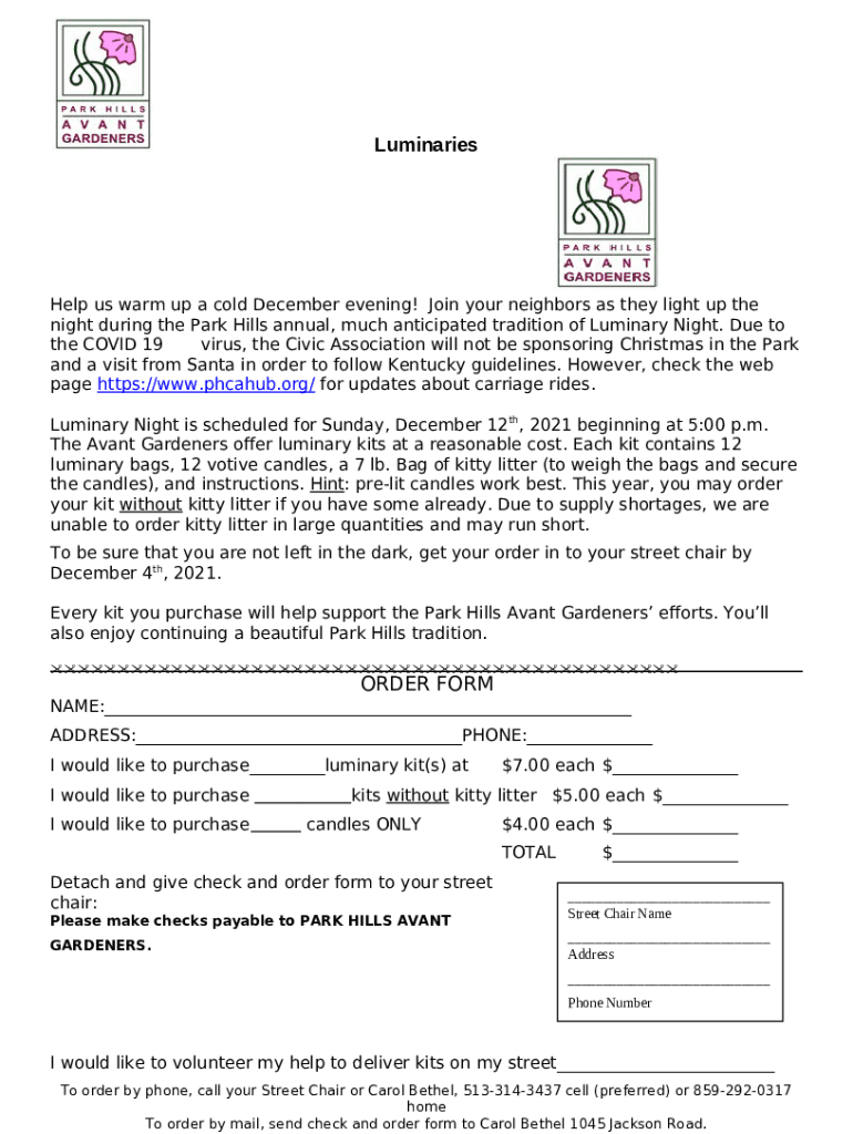 The History of Luminarias and How to Make Them Doc Template pdfFiller