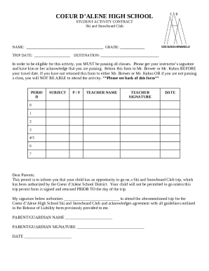 SKI AND SNOWBOARD CLUB / Forms