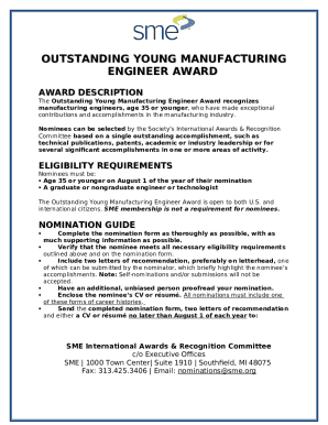 (Insert synergistic header and footer to complement the Awards brochure ...
