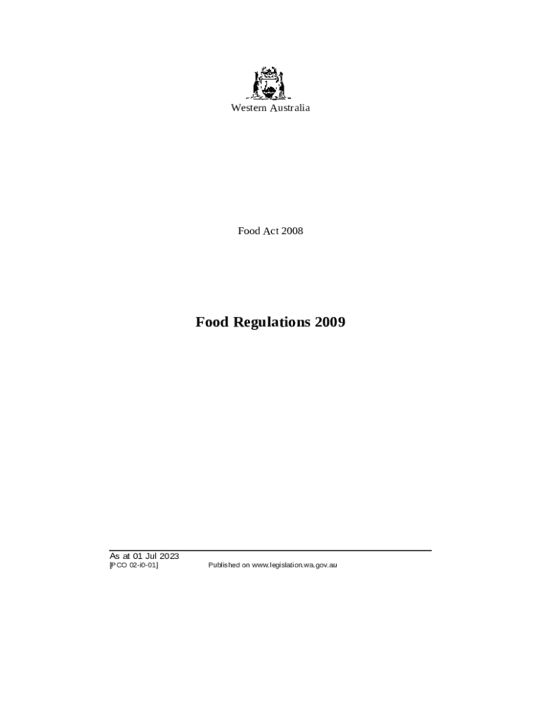 Australia New Zealand Food Standards Code Doc Template | pdfFiller