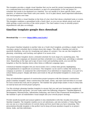 Timeline Template Google Docs Download