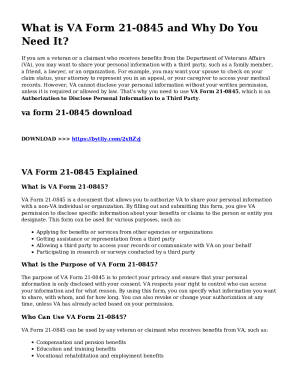 Va Form 21-0845 Download